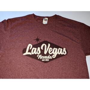 Las Vegas Nevada TShirt Size Medium Mauve Jerzees -0522C34